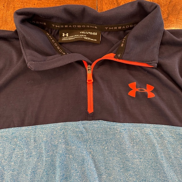 Blue and Orange Under Armour pull over - Picture 2 of 3
